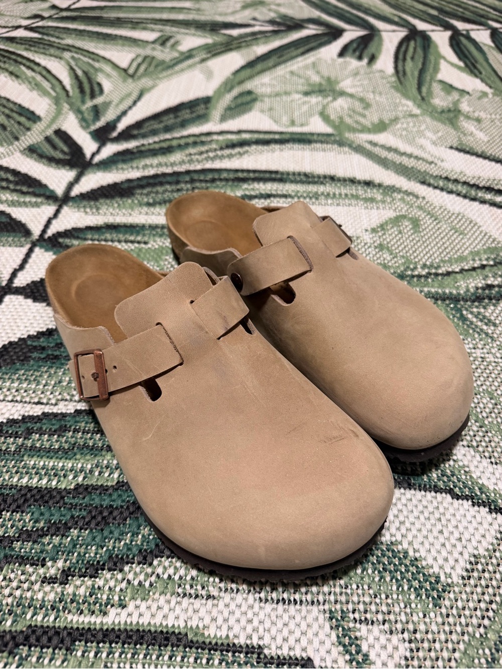 Birkenstock Clogs Boston Soft Foodbed Suede Leather Mens Size 11